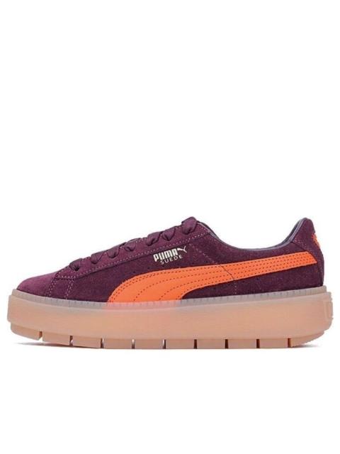 PUMA (WMNS) PUMA Suede Platform Trace 'Winetasting Flame' 367057-01