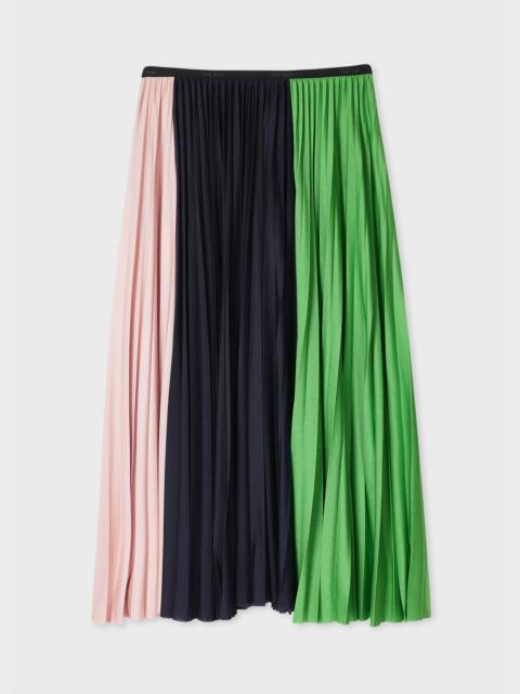 Paul Smith Women's Pleated 'Block Stripe' Skirt