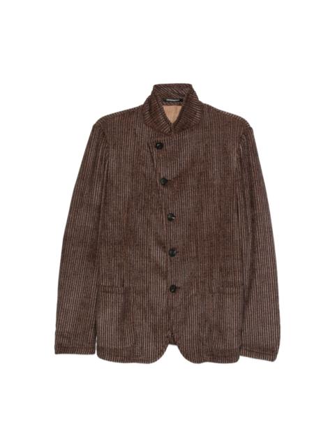 herringbone-pattern blazer