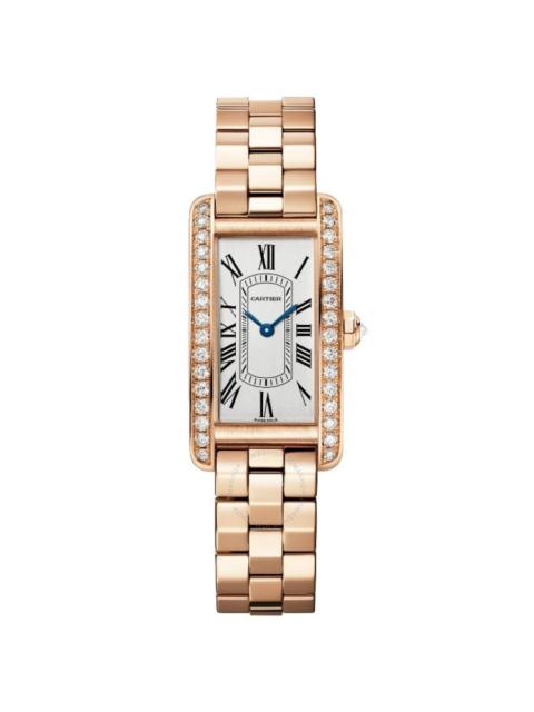 Cartier Tank Americaine Quartz Diamond Silver Dial Ladies Watch WJTA0044