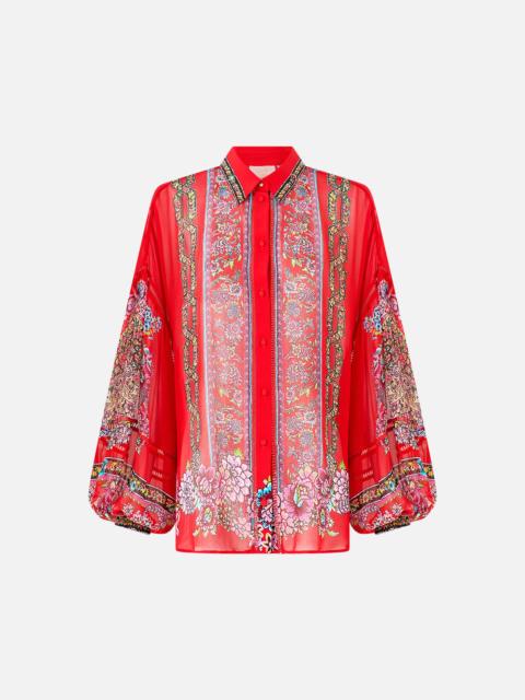 CAMILLA BALLOON SLEEVE BLOUSE