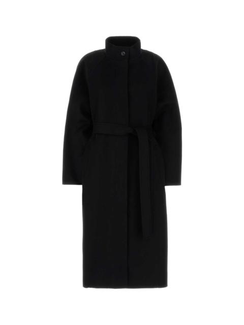 Loewe Loewe Women Black Wool Blend Coat