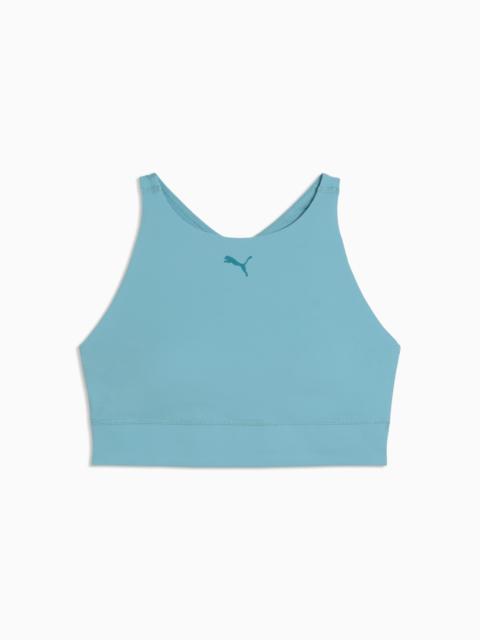 PUMA Shapeluxe High Neck Women's Moisture Wicking, Mid Impact Sports Bra