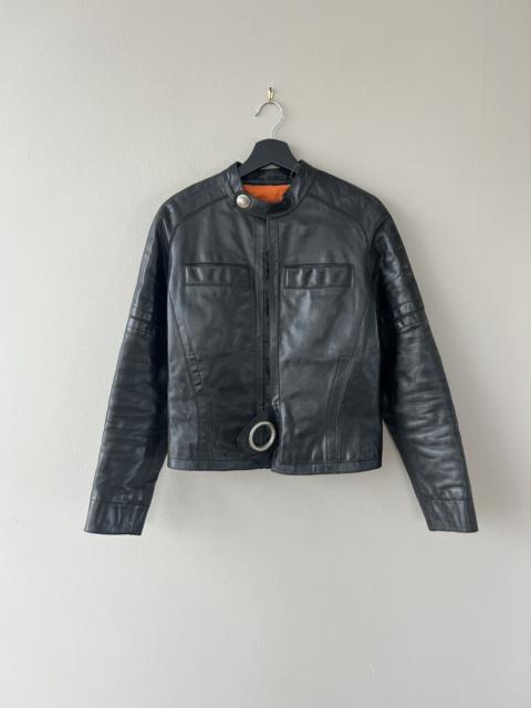 Dirk Bikkembergs AW96 Bungee Leather Racer Jacket