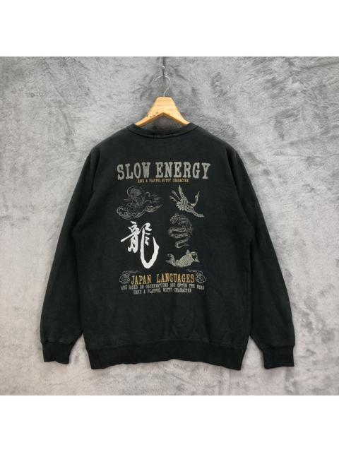Other Designers Vintage - JAPANESED SLOW ENERGERY Printed Sweatshirts #5120-175