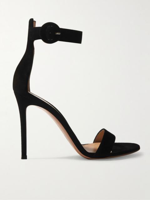 Gianvito Rossi Portofino 105 suede sandals Black