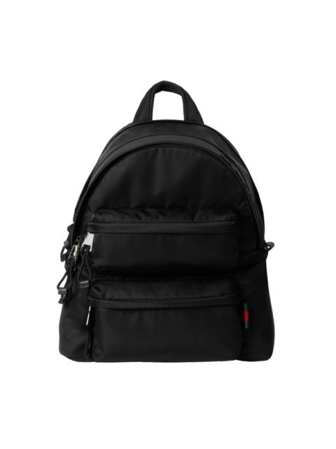 GUCCI GUCCI $3200 Black Nylon Medium Backpack New & Authentic