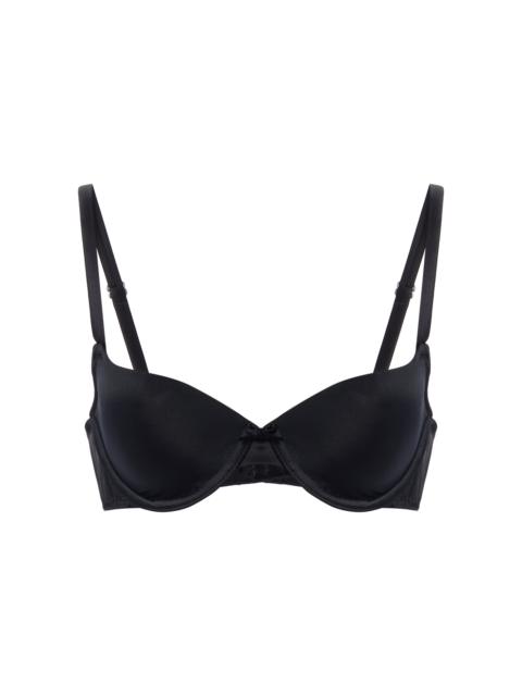 Fleur du Mal Satin Luxe Balconette Bra black