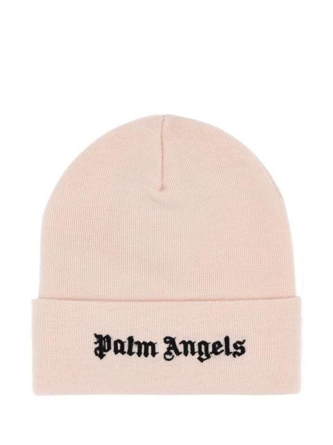 PALM ANGELS Logo cotton beanie