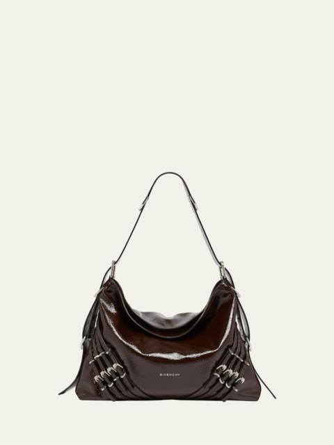 Givenchy Voyou Medium Buckle Shoulder Bag in Shiny Leather