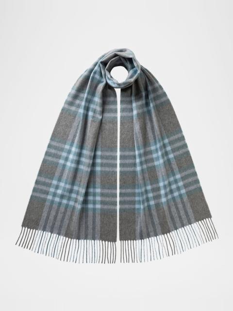 Johnstons of Elgin Grid Check Cashmere Scarf