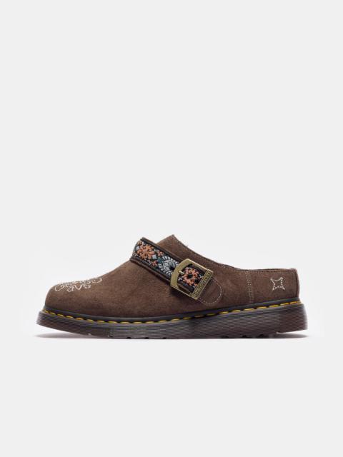 Dr. Martens Isham Suede Jacquard Mule in Brown