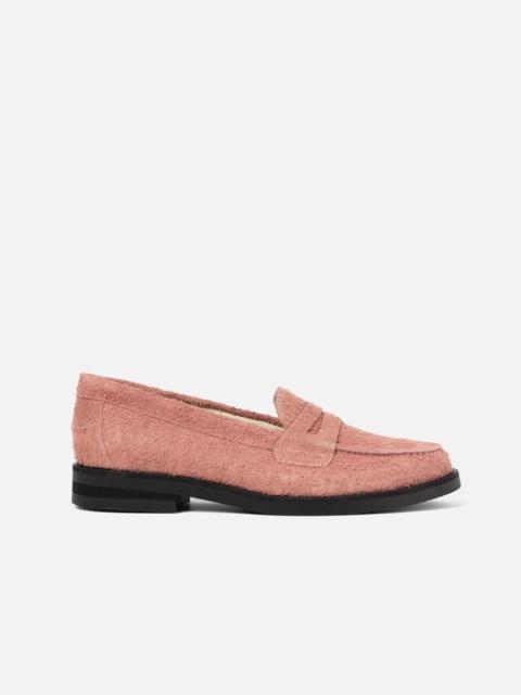DUKE + DEXTER Wilde Hairy Pink Suede Penny Loafer - Women's