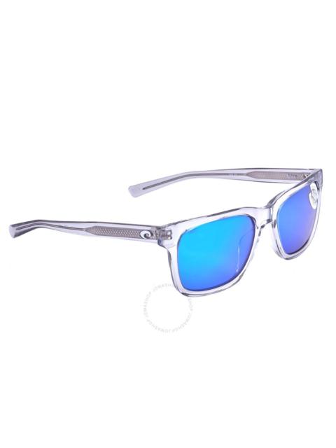 Costa Del Mar - Costa Del Mar Tybee Blue Mirror Polarized Glass Square Men's Sunglasses 6S2003 200302 55