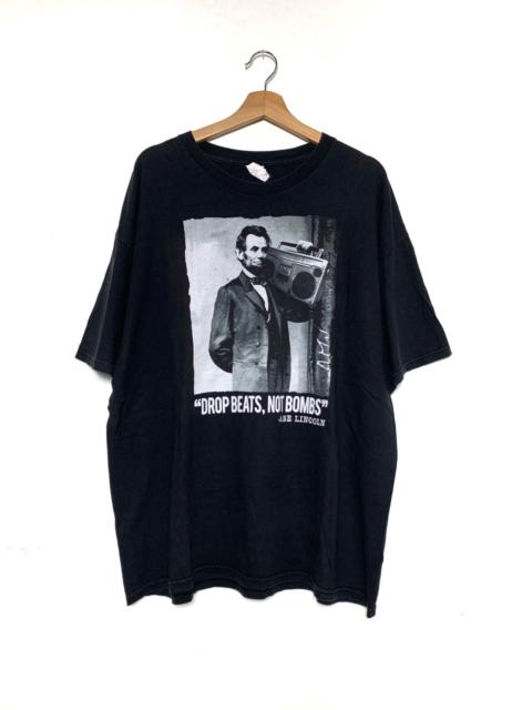 Other Designers Vintage - Vintage Abe Lincoln “Drop Beats, Not Bombs” Graphic Tee