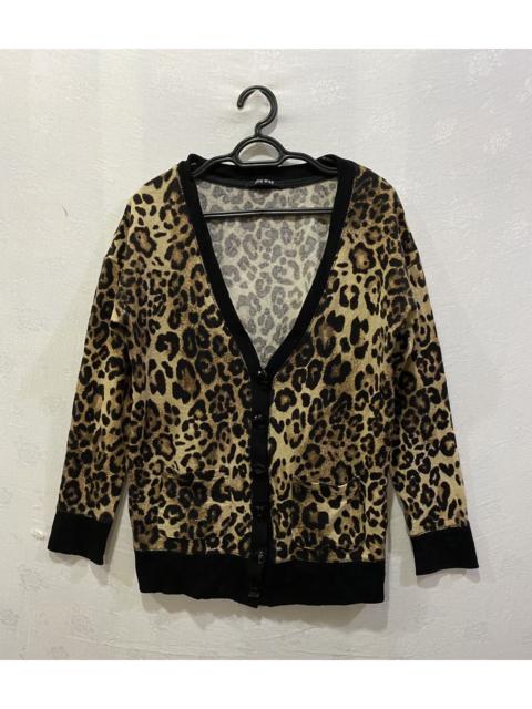 Other Designers One Way Grunge Leopard Print Cardigan