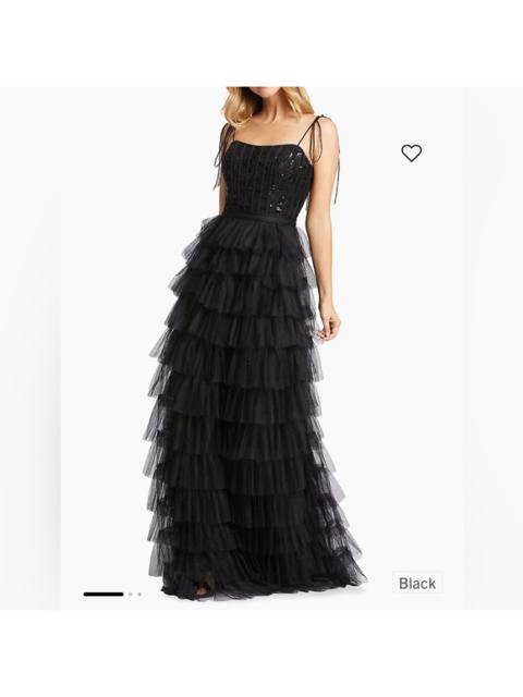 Other Designers New! IEENA FOR MAC DUGGAL
Sequined Bustier Tiered Ruffle‎ Gown  26281 Sz 4 $498