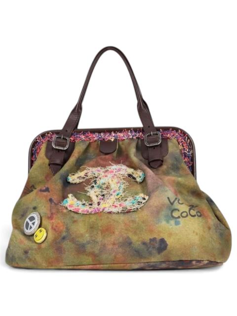 CHANEL Graffiti cloth handbag
