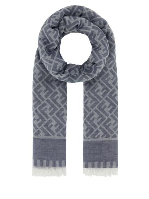 Fendi Women Embroidered Cotton Foulard