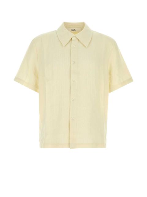 Séfr Sefr Men Cream Linen And Cotton Dayot Shirt