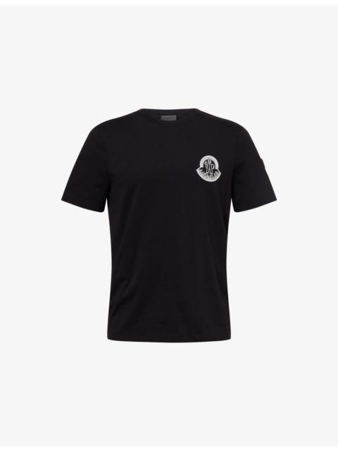 Moncler Badge Crewneck Cotton-Jersey T-Shirt