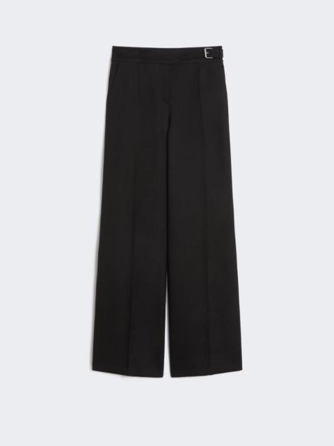 Sportmax Viscose-blend gabardine yoke-detail trousers - black