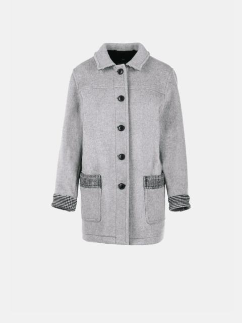 GLOVERALL Women's George Jacket Silver Prince of Wales