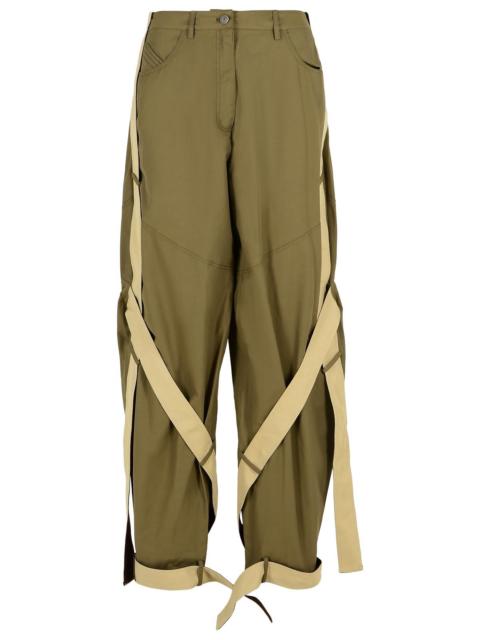 THE ATTICO The Attico Green Cotton Blend Women Trousers