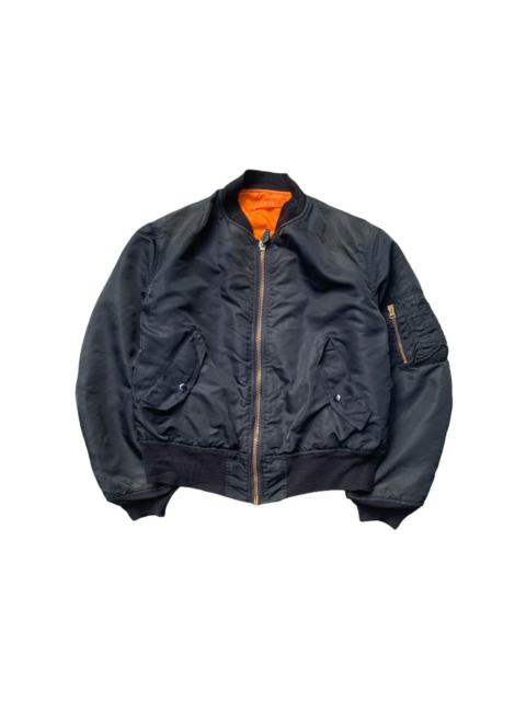 ALPHA INDUSTRIES 80s Alpha Industries MA-1 Bomber Jacket Made in USA Medium