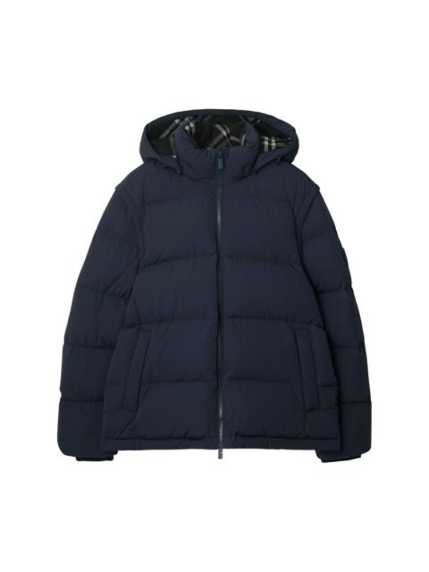 detachable-sleeve puffer jacket