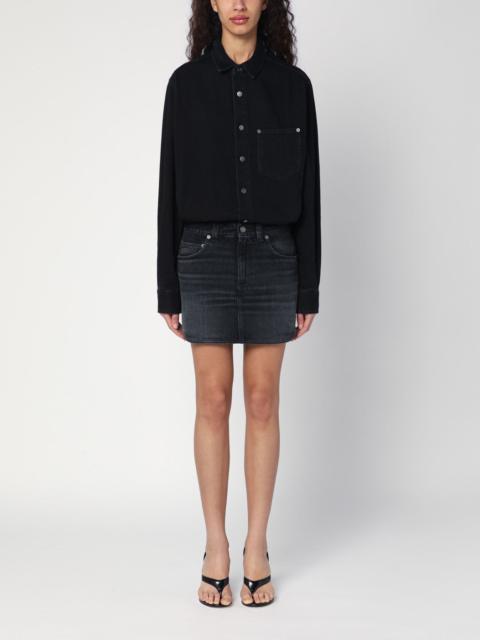 HAIKURE Washed black Tamu mini dress in denim