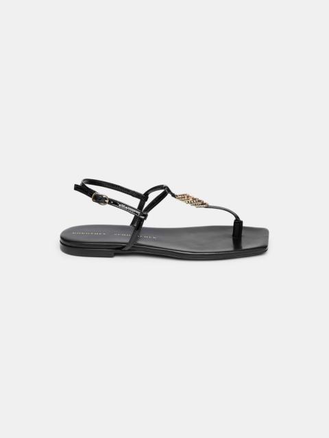 DOROTHEE SCHUMACHER GLOSSY SHINE  D-Ring toe post sandal