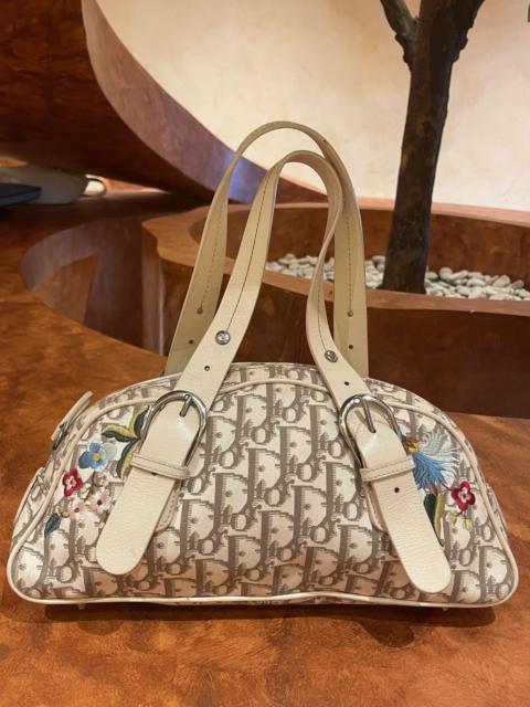 Dior Beige Diorissimo Embroidered Flowers Shoulder Bag