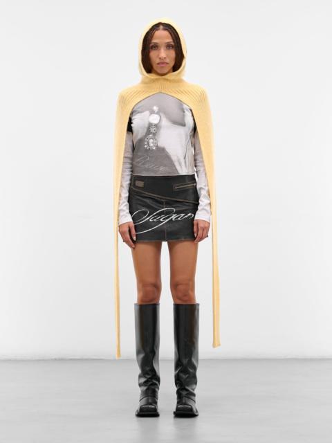 DIDU Yellow Knit Hooded Scarf