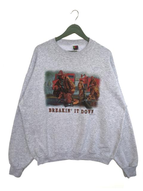Other Designers Fruit Of The Loom - Vintage Fire Fighter Sweatshirt/Size XL