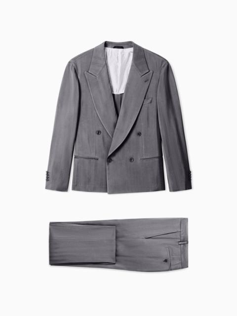 GIORGIO ARMANI DOUBLE-BREASTED VISCOSE SUIT