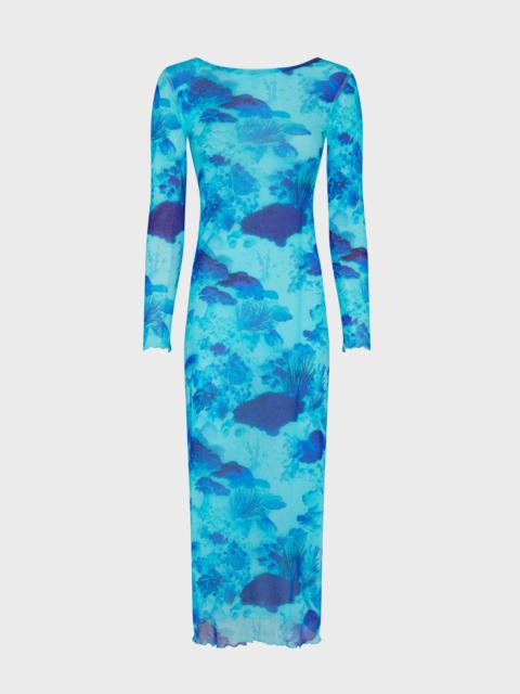 Vilebrequin WOMEN TULLE LONG DRESS CORAL REEF