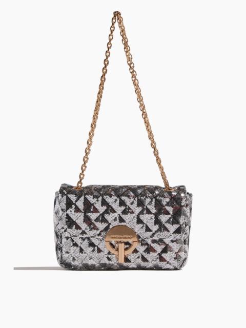 Vanessa Bruno Moon Moyen Clutch in Argent