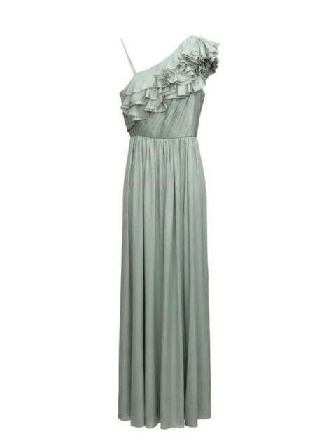 ULLA JOHNSON Avalina One Shoulder Gown in Celadon