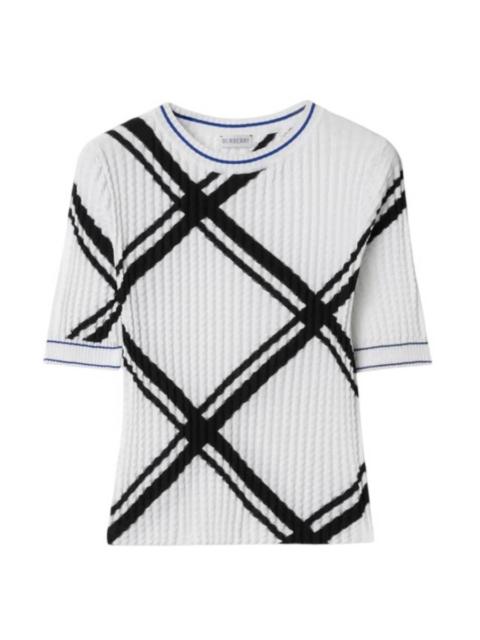 Burberry Burberry Crinkled Check Cotton Top