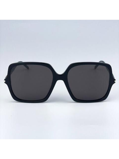 SAINT LAURENT NEW Saint Laurent SL591 001 Black Square Oversized Women Sunglasses