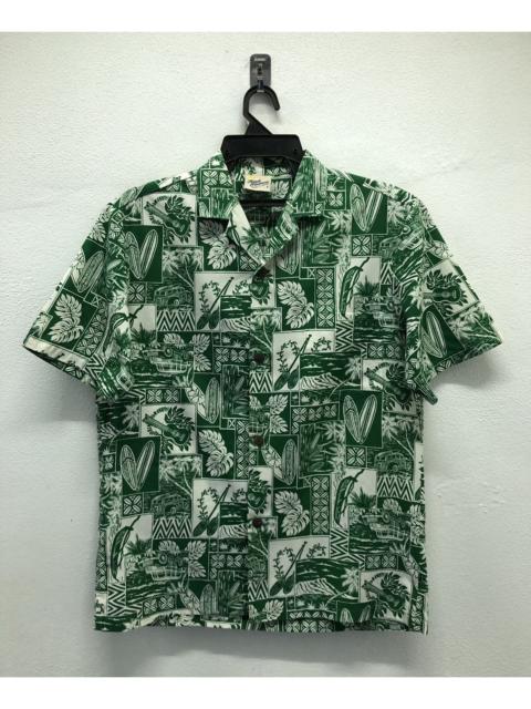 Other Designers Vintage Royal Creations Hawaiian Shirt Green/White Tropical