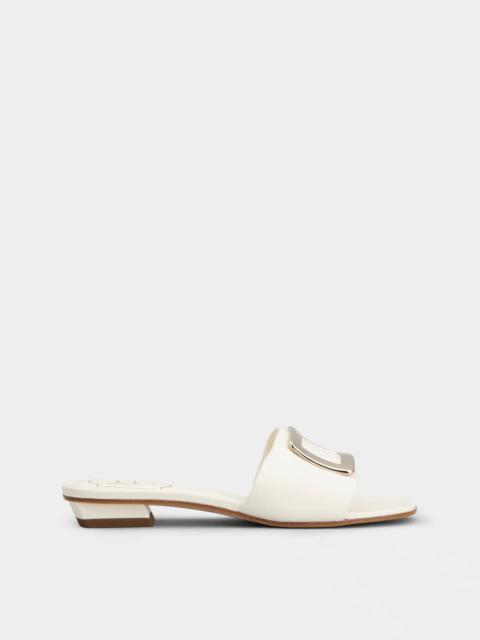 Roger Vivier Roger Vivier Belle Vivier 20mm Heeled Mules White