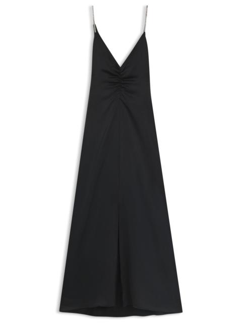 HUGO MAXI DRESS WITH RHINESTONE STRAPS