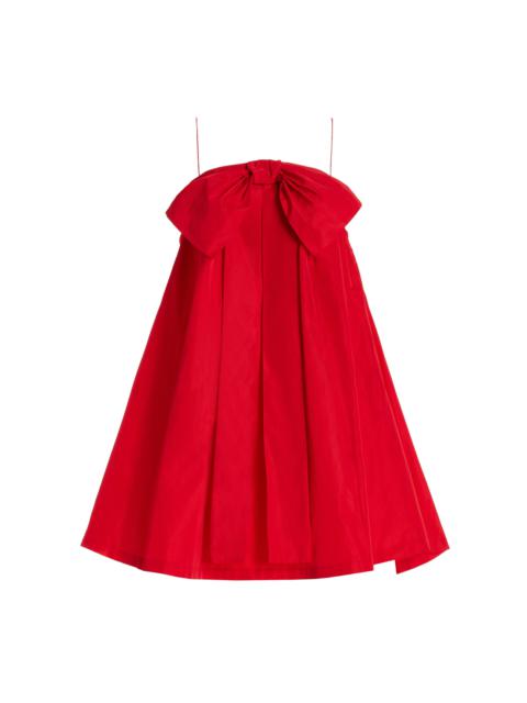 BERNADETTE Estee Bow-Detailed Taffeta Mini Dress red