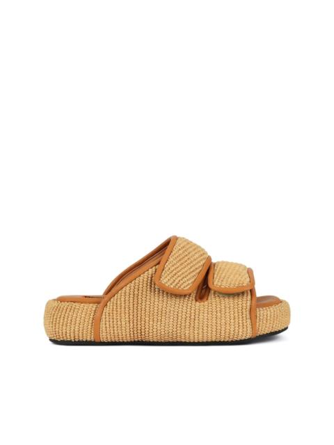 SIMONMILLER Raffia Cro slides