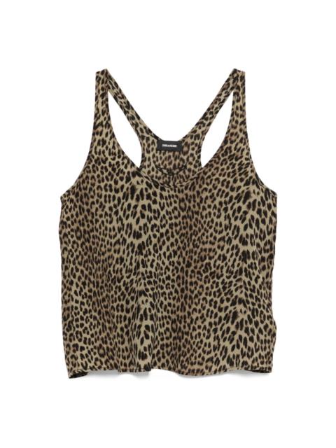 leopard-print top