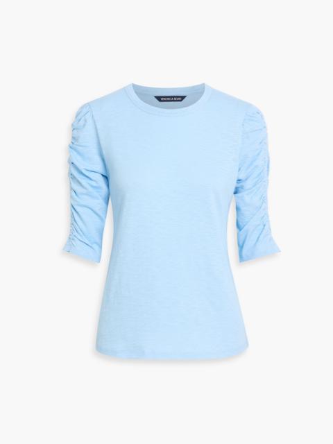VERONICA BEARD Waldorf ruched Pima cotton-jersey top