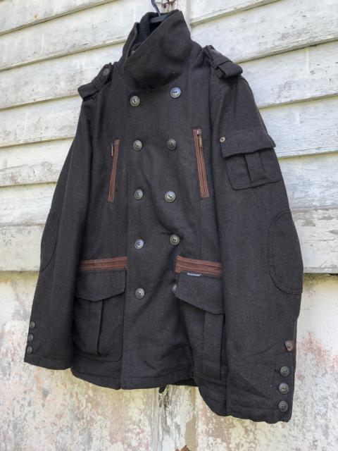 Other Designers KHUJO NYC GRAIL HERRINGBONE DOUBLE BREAST COAT