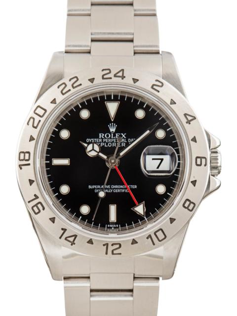 ROLEX Used Rolex Explorer II Steel 16570 Black Dial